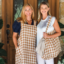Load image into Gallery viewer, HONEY GINGHAM TOTE BAG
