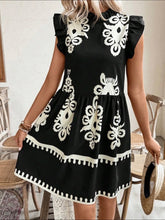 Load image into Gallery viewer, Damask Short Dress - PLUS SIZES AVAILABLE!