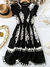 Load image into Gallery viewer, Damask Short Dress - PLUS SIZES AVAILABLE!