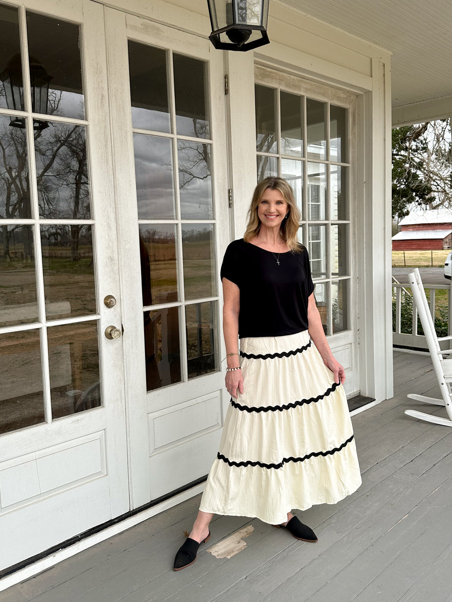 【ri 】litmus over ray skirt Rick-Rack Skirt - PLUS SIZES AVAILABLE! – Logtown Estate