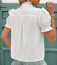 Load image into Gallery viewer, Embroidered Puff Sleeve Top