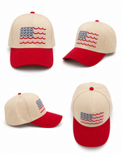 Load image into Gallery viewer, Red, White &amp; Bow Hat