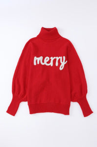 "Merry" Sweater CHOOSE RED OR GREEN