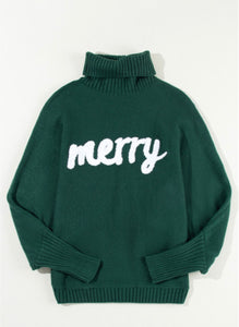 "Merry" Sweater CHOOSE RED OR GREEN