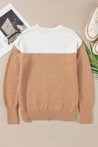 Beige/White Softy Sweater