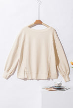 Load image into Gallery viewer, Waffle-Knit Loose Top - CREAM or GRAY