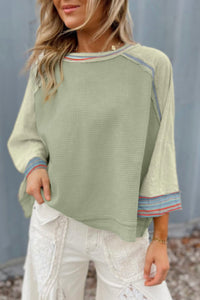 Misty Waffle-Knit Top