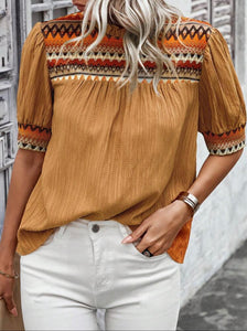 Gold Embroidery Top